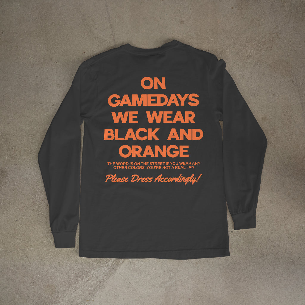 WEAR BLACK & ORANGE