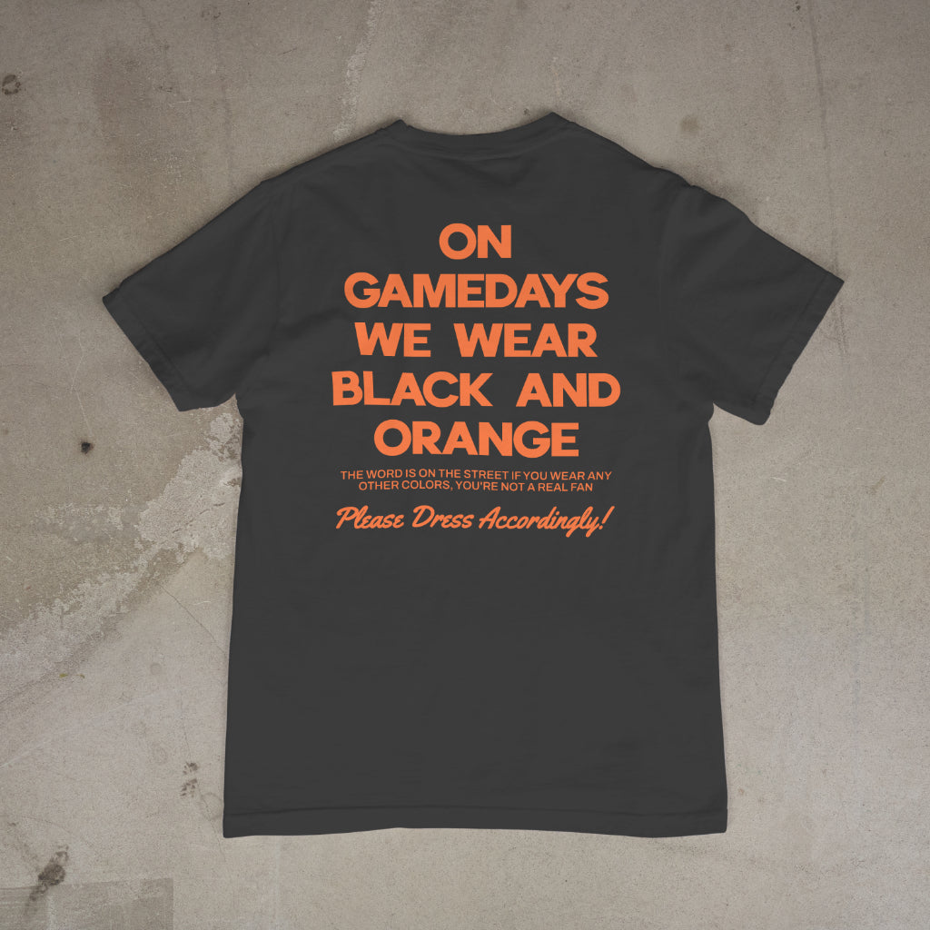 WEAR BLACK & ORANGE