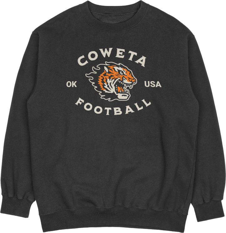 Coweta White Football - 1st 2026 - Crewneck Sweater