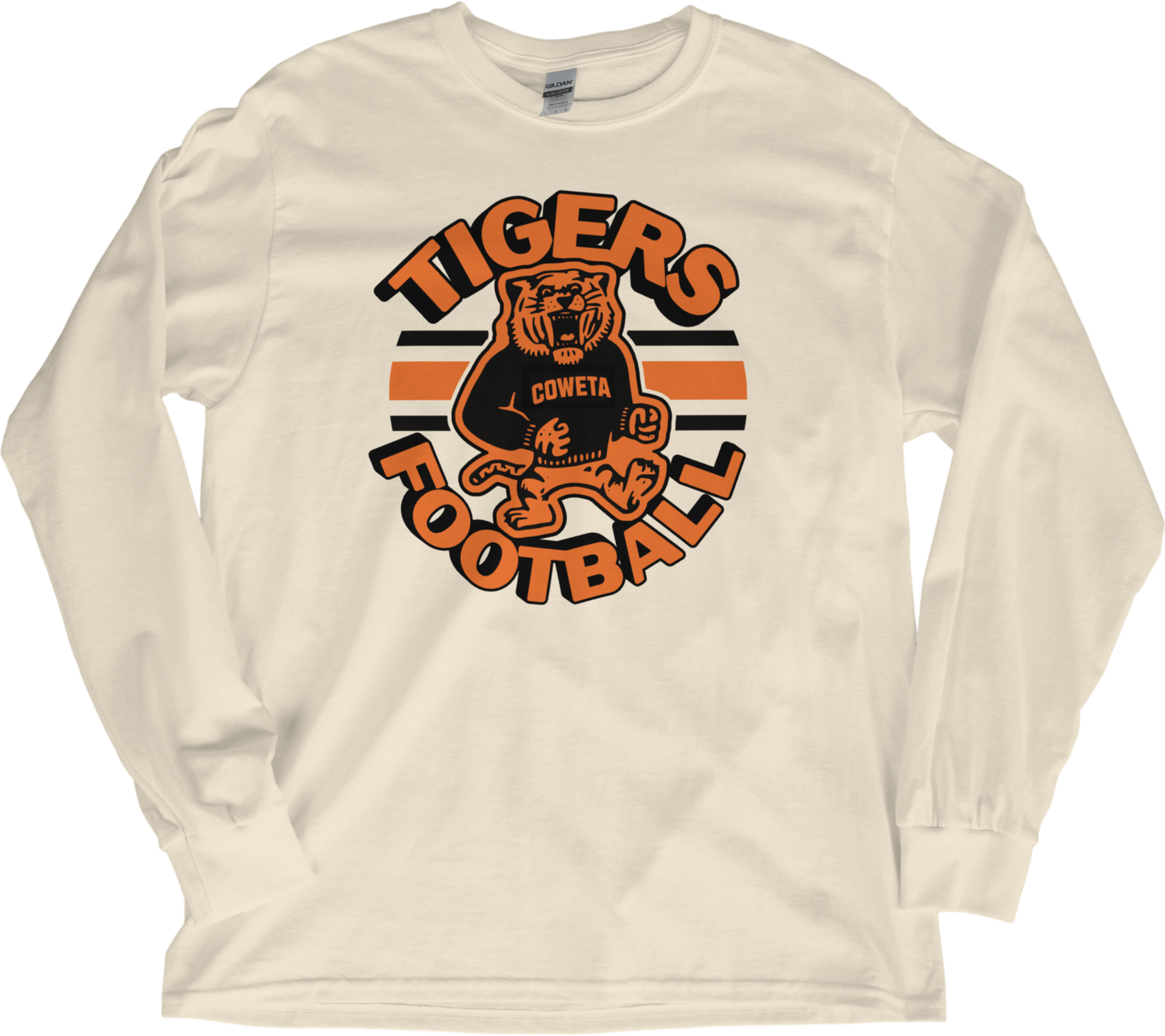 Coweta White Football - 4th 2026 - Long Sleeve T-Shirt - Comfort Colors Ivory