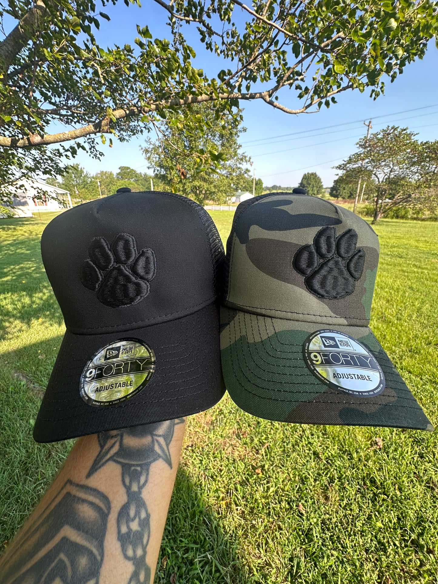 COWETA YOUTH FOOTBALL - BLACK OUT PAW - NEW ERA TRUCKER (PRE ORDER)