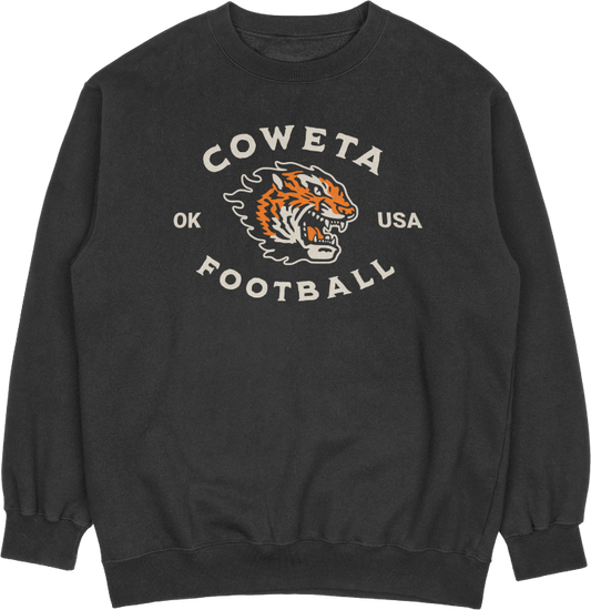 Coweta White Football - 2nd 2026 - Crewneck Sweater
