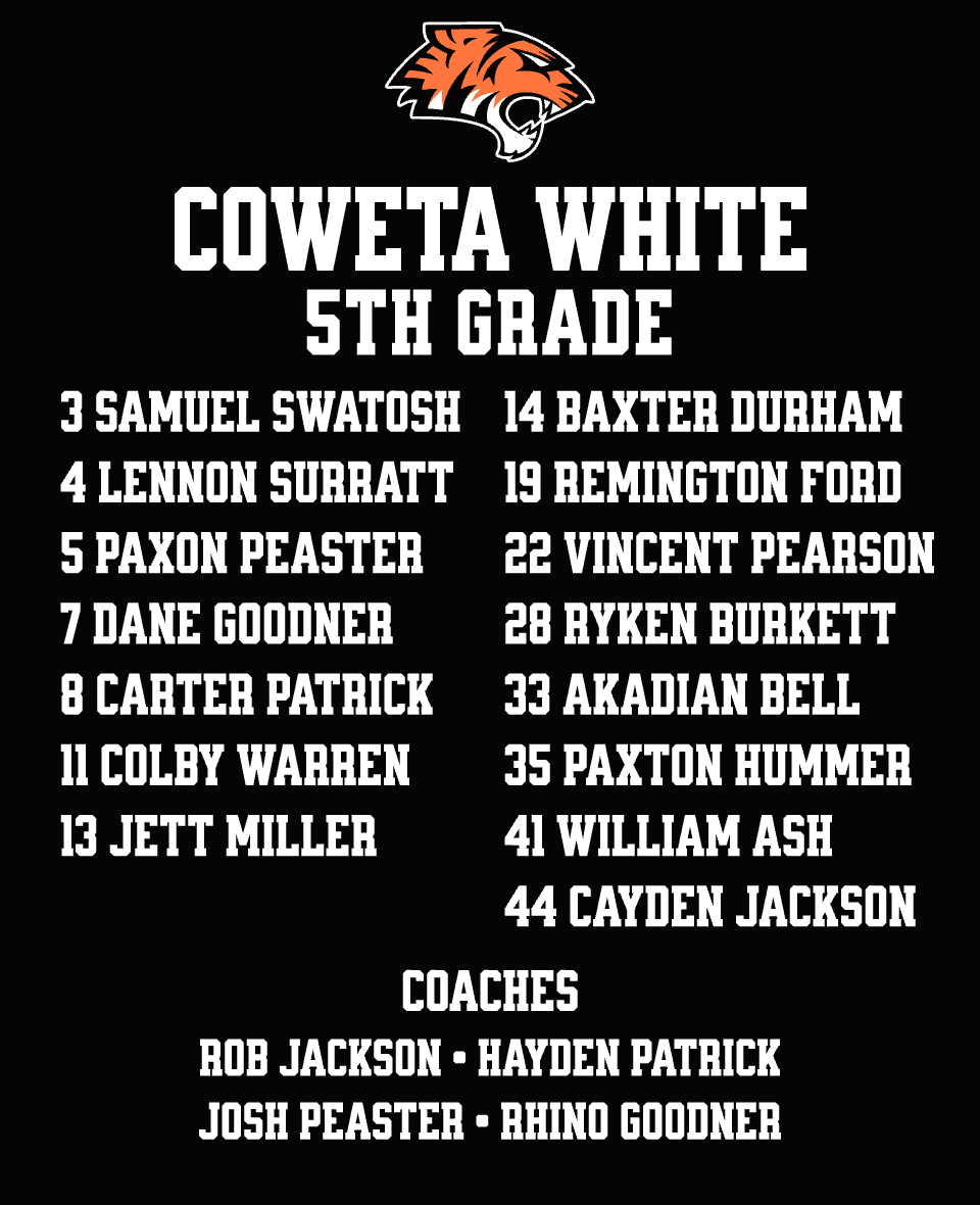 Coweta White Football - 5th 2026 - T-Shirt