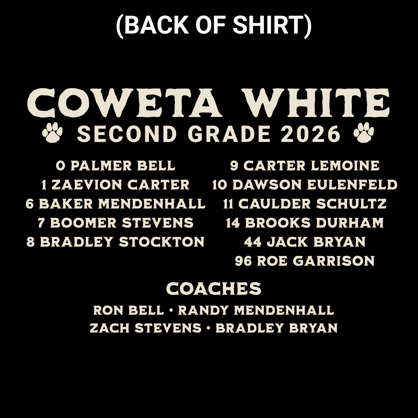 Coweta White Football - 2nd 2026 - Crewneck Sweater