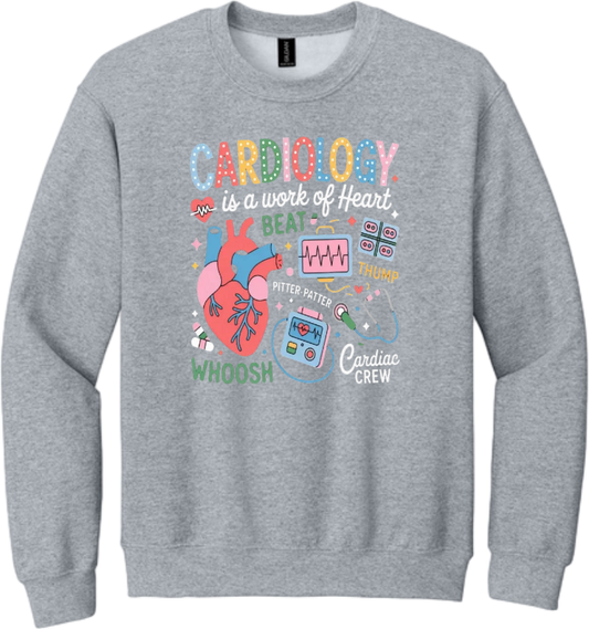 Cardiology is a work of Heart Crewneck Sweatshirt