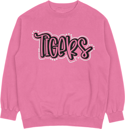 Coweta Central Pink Tigers - Crewneck Sweatshirt